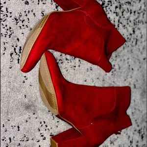 Size 11 Dark Red Suede Booties